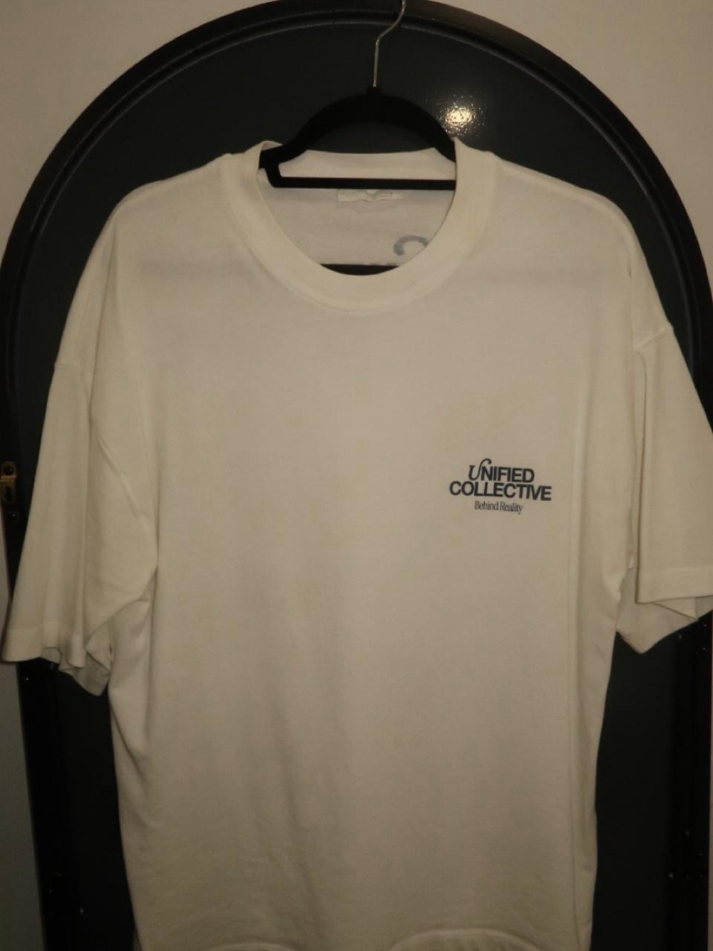 Mens Zara White Graphic Crewneck T-Shirt